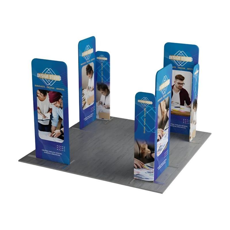 10 ft L-Shape Magnetic Fabric Display Kit