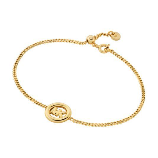 Michael Kors Logo Charm Slider Bracelet in Gold