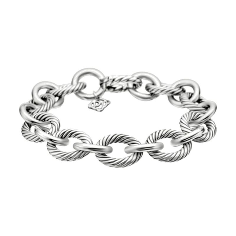 David Yurman Silver Oval Link Chain Bracelet