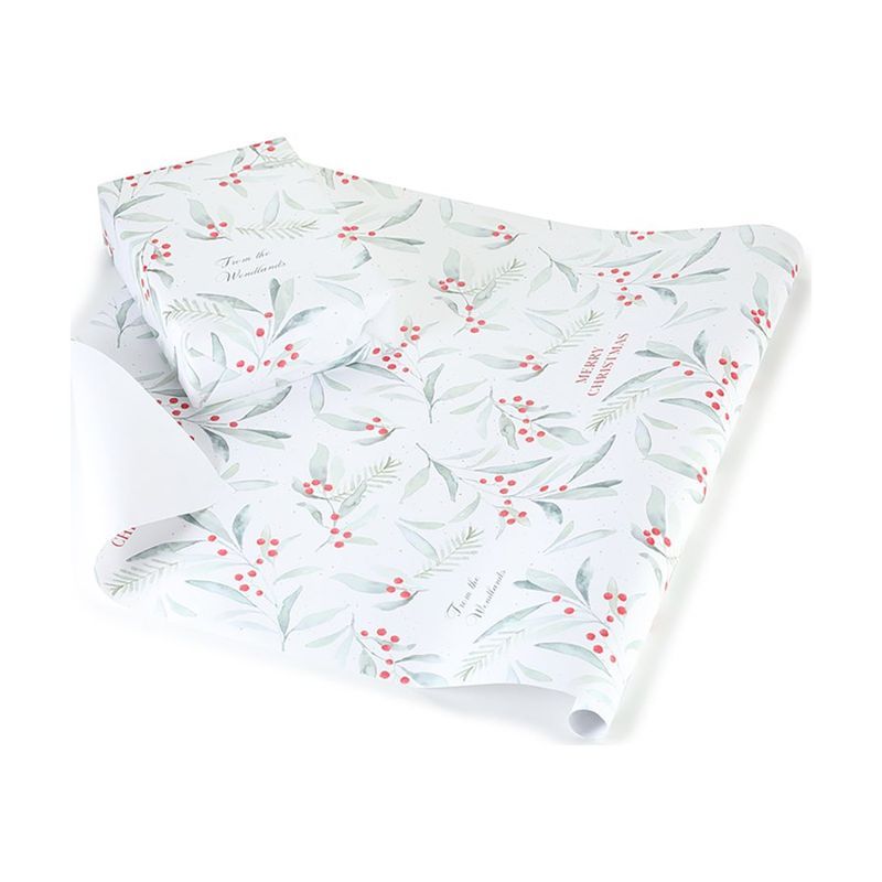 Holiday Sprigs Personalized Wrapping Paper Roll