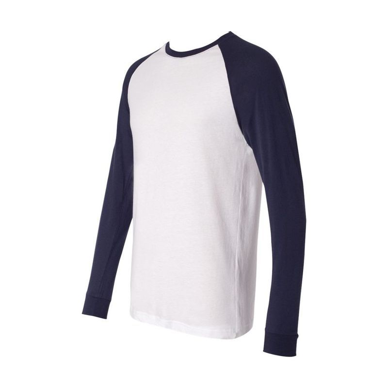 BELLA+CANVAS Men's Long Sleeve Jersey Baseball Tee