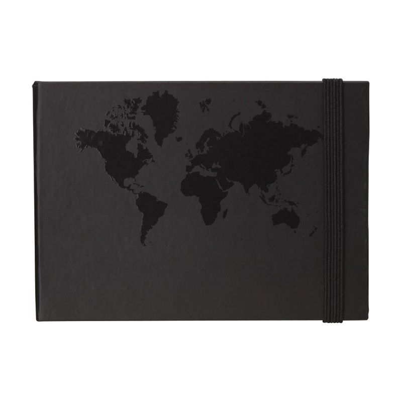 World Map Hard Cover Sticky Notes Book