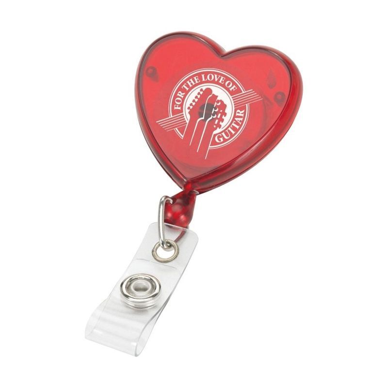Heart Shaped Retractable Badge Reel