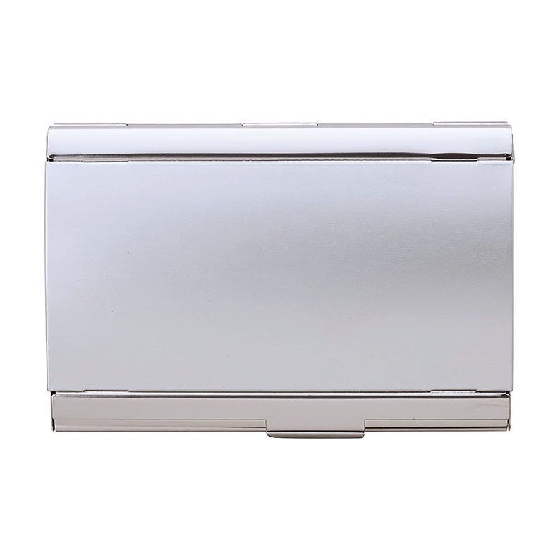 Two-Tone Silver Business Card Case