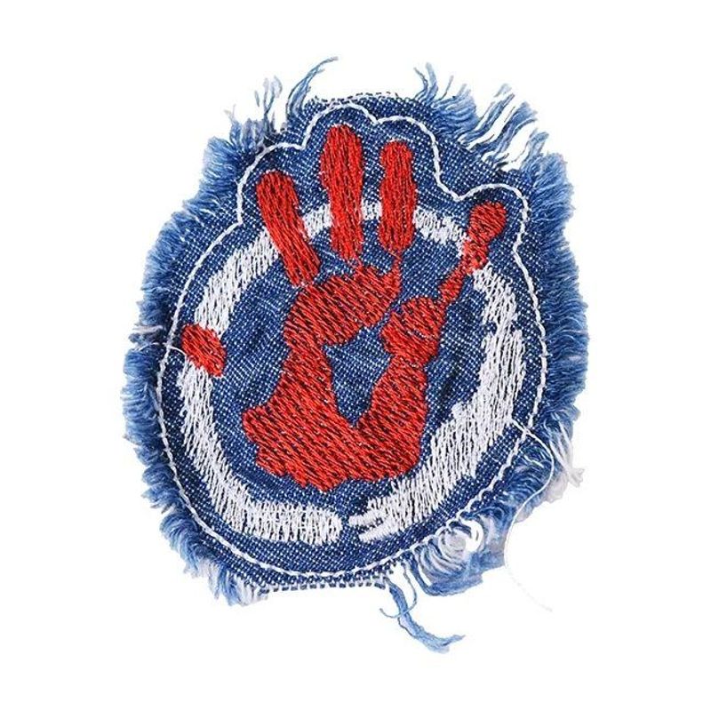 3.5" Embroidered Denim Patch