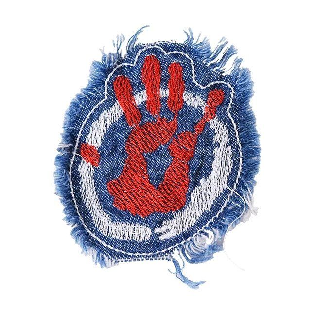 3.5" Embroidered Denim Patch