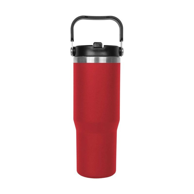 30 oz Stainless Steel Insulated Mug with Handle and Straw