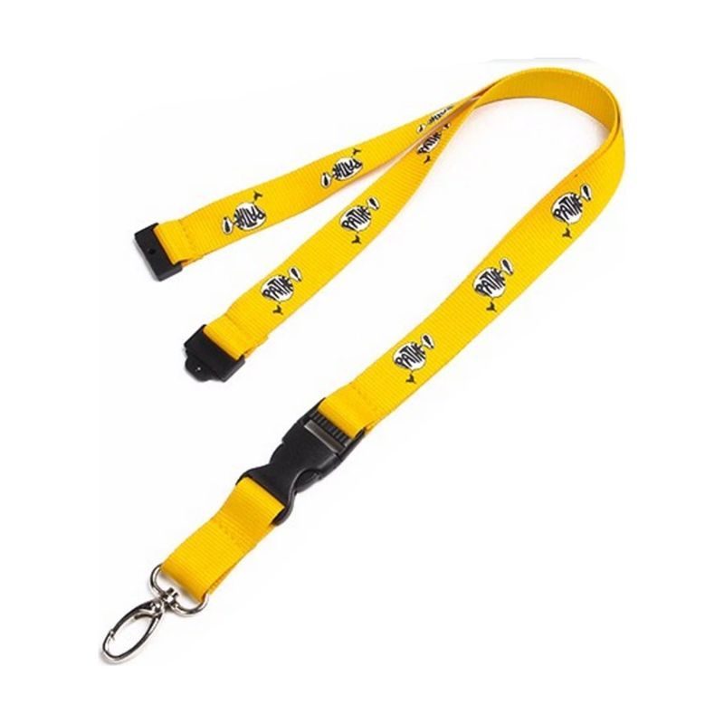 Polyester Lanyard with Buckle Release and Safety Breakaway