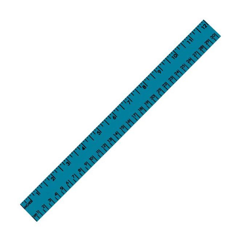 12 Inch Enamel Wood Ruler, English and Metric Scale