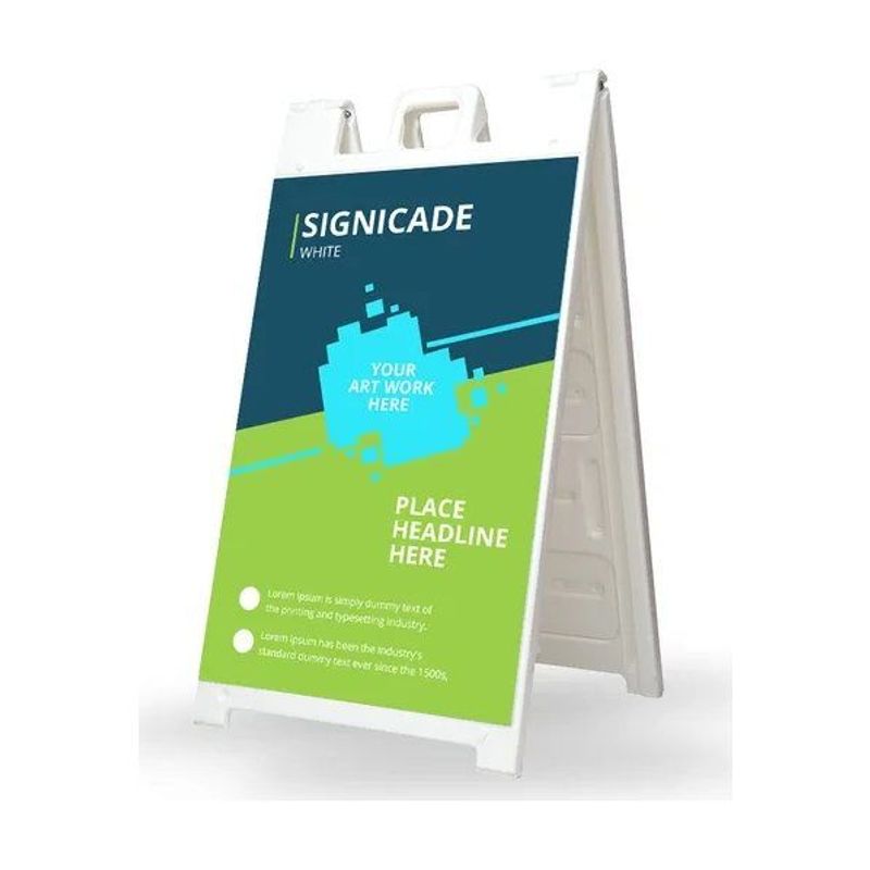 White Sidewalk Sign Package