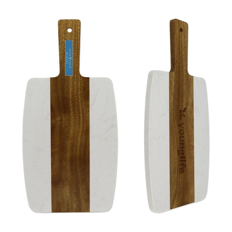 Acacia and Marble Cutting Board