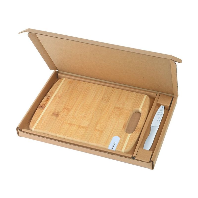 Bamboo Sharpen-It Cutting Board with Knife Gift Box Set