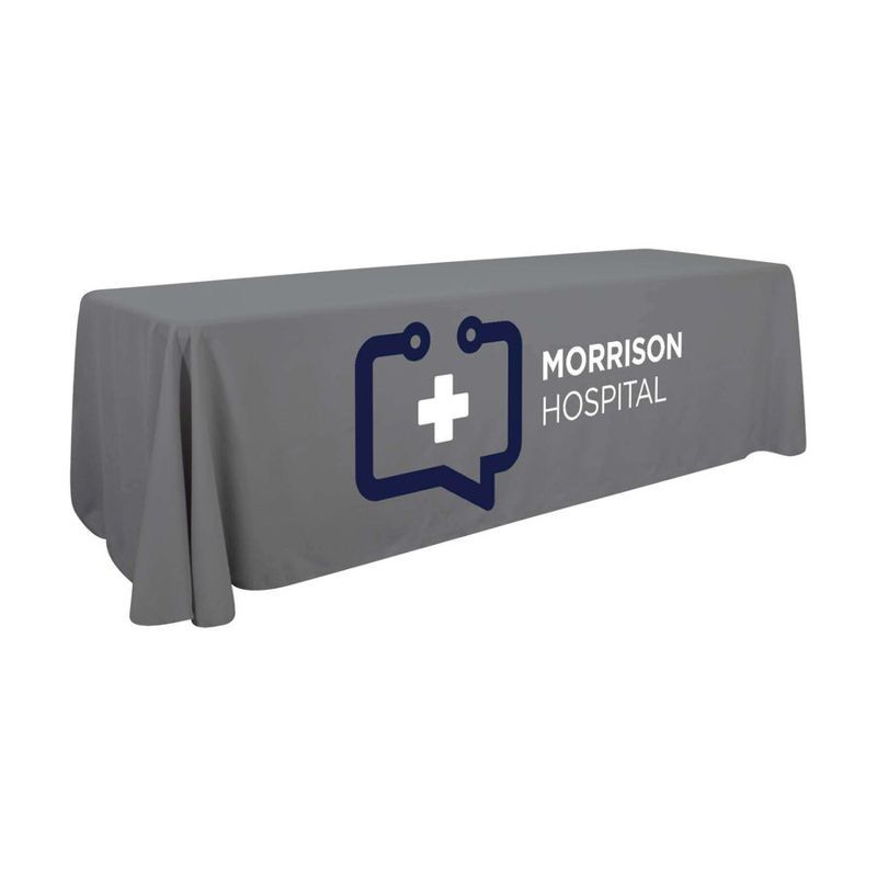 8 ft Economy Table Throw with Full Color Front