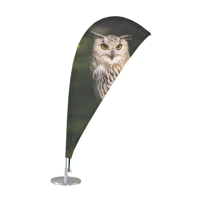 Double-Sided Table Top Teardrop Feather Flag with Base
