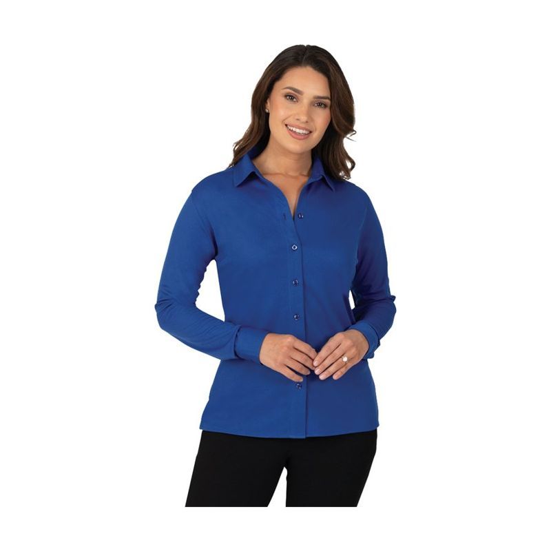 Ladies' Knit Stretch Woven Shirt