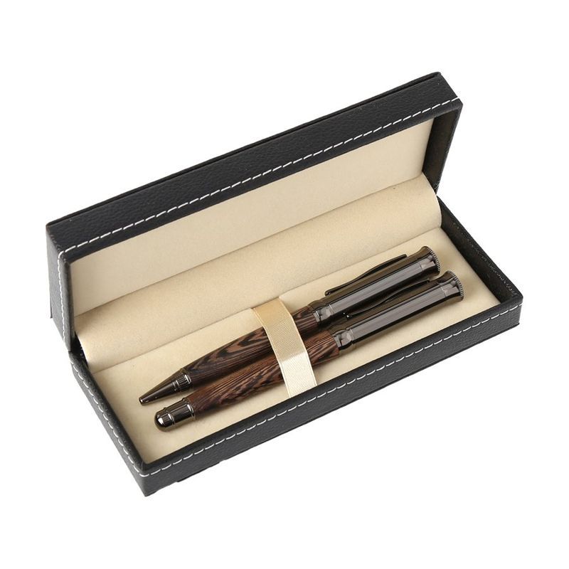 Vintage Wooden Ballpoint and Rollerball Pen Gift Set