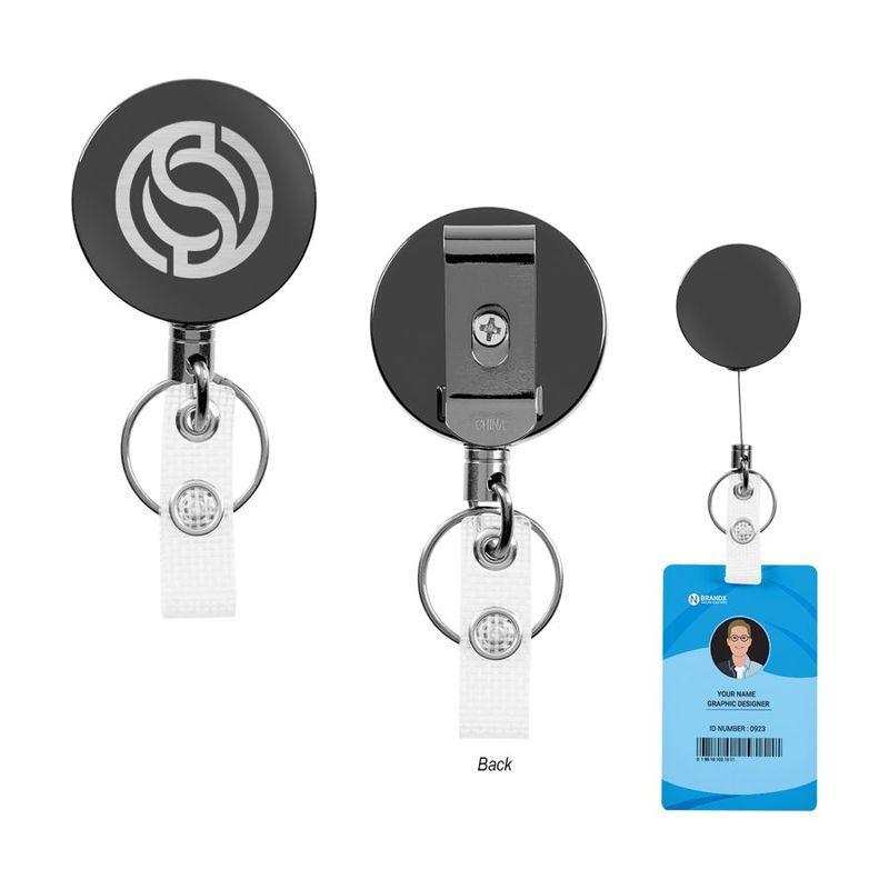 Zinc Alloy Retractable Badge Holder