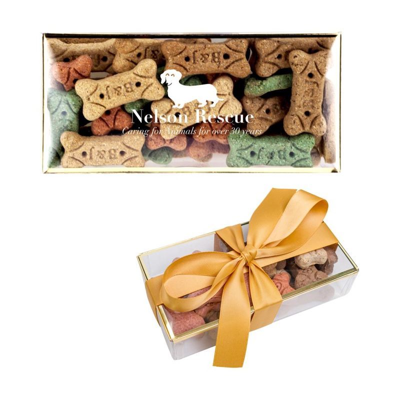 Dog Bone Treats in Gold Rimmed Box