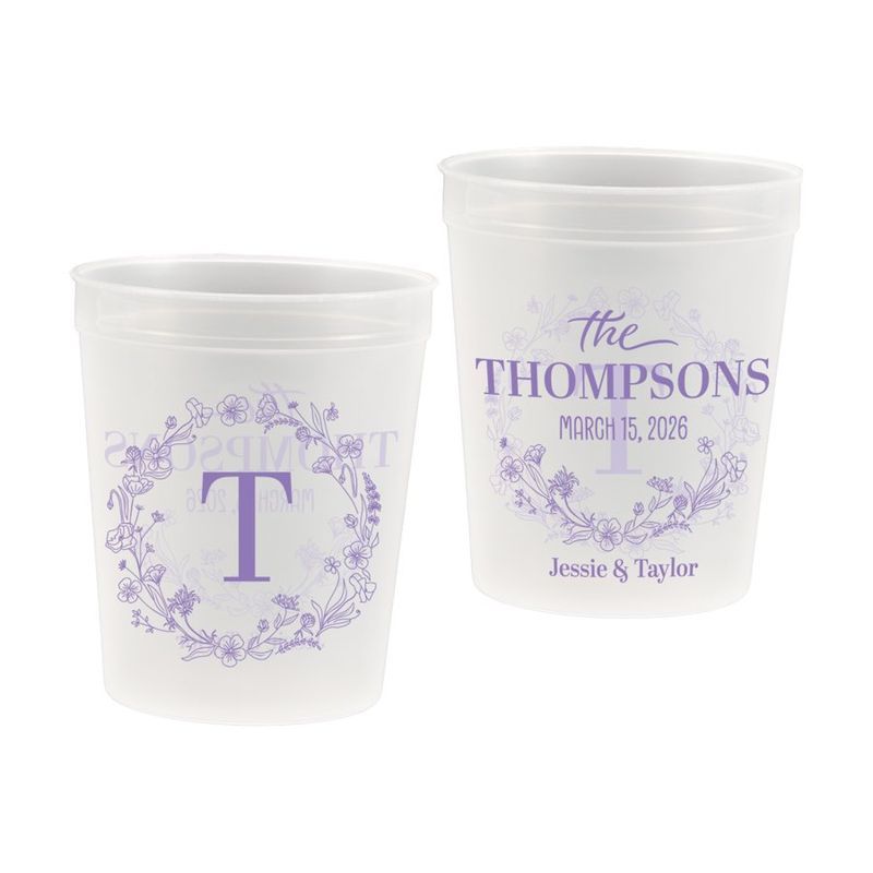 16 oz Smooth Custom Wedding Cup