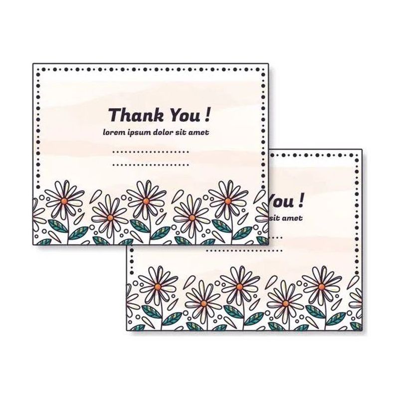 Flat Thank You Cards 5" x 3.5"