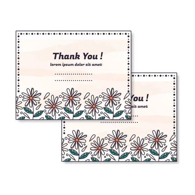 Flat Thank You Cards 5" x 3.5"