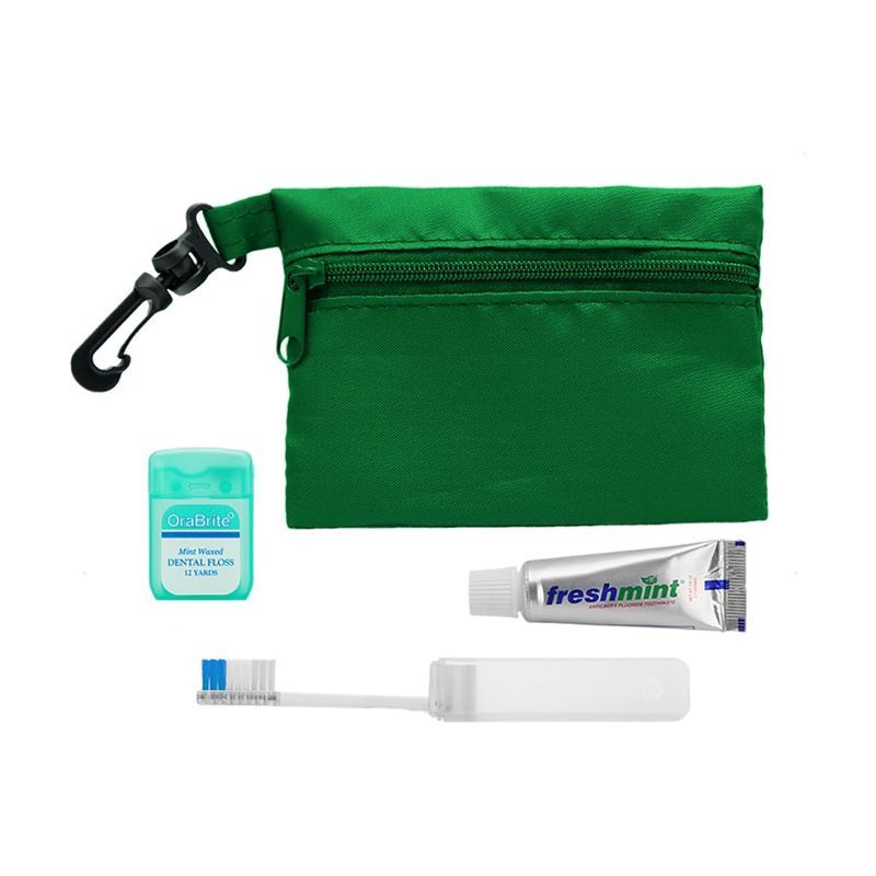Zip Pouch Dental Travel Kit 3 Piece