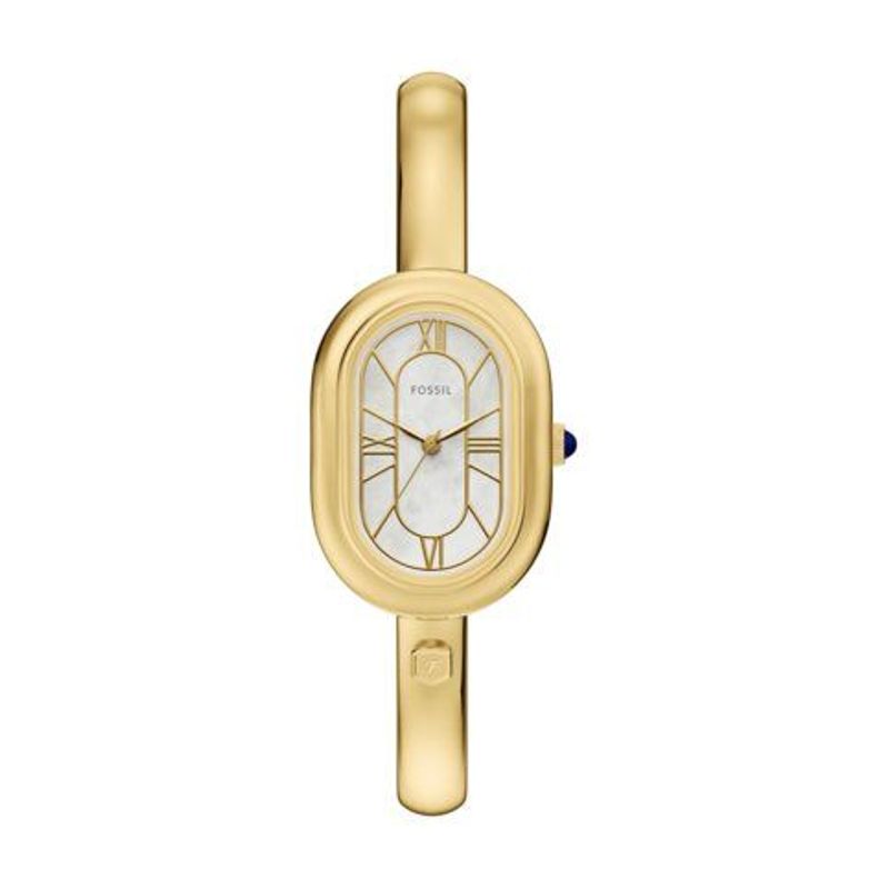 Fossil Women's Sloan Three-Hand Gold-Tone Stainless Steel Watch Bangle