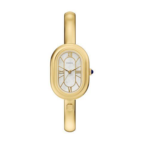 Fossil Women's Sloan Three-Hand Gold-Tone Stainless Steel Watch Bangle