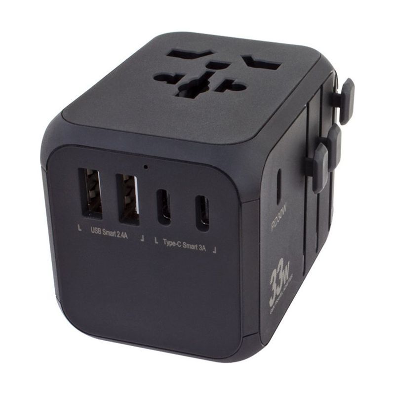 33W Universal Travel Adapter with Type-C