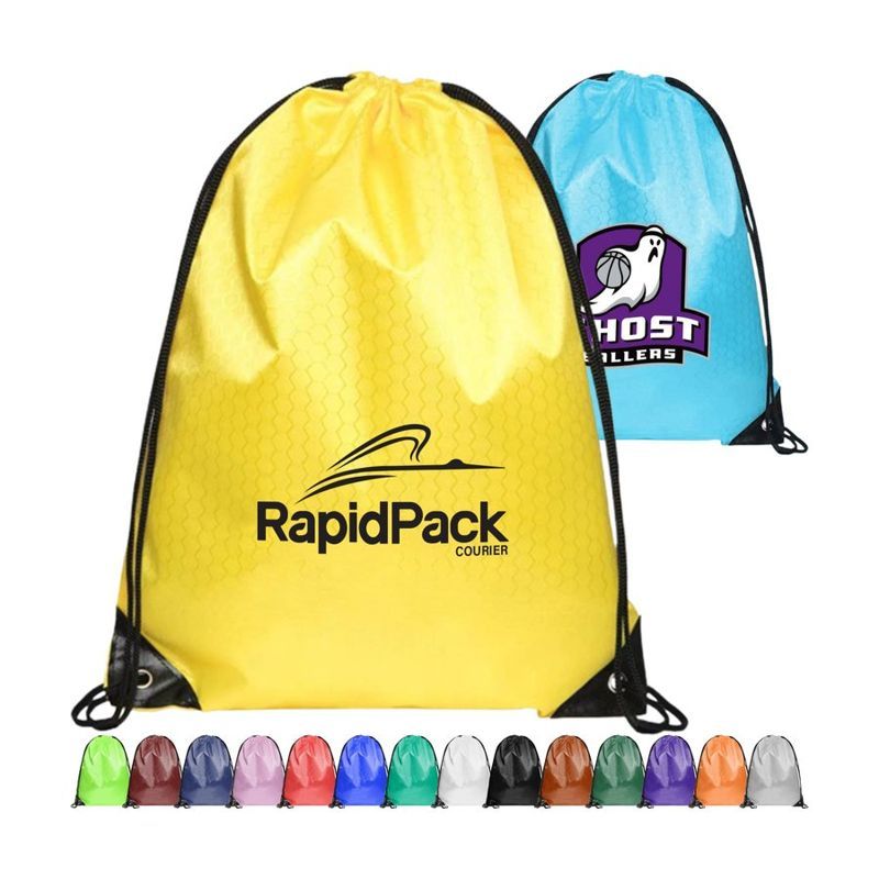 Football Fabric Large Drawstring Bag