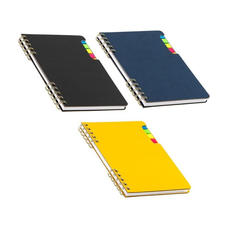 Praxis Recycled Spiral Notebook with Sticky Flags