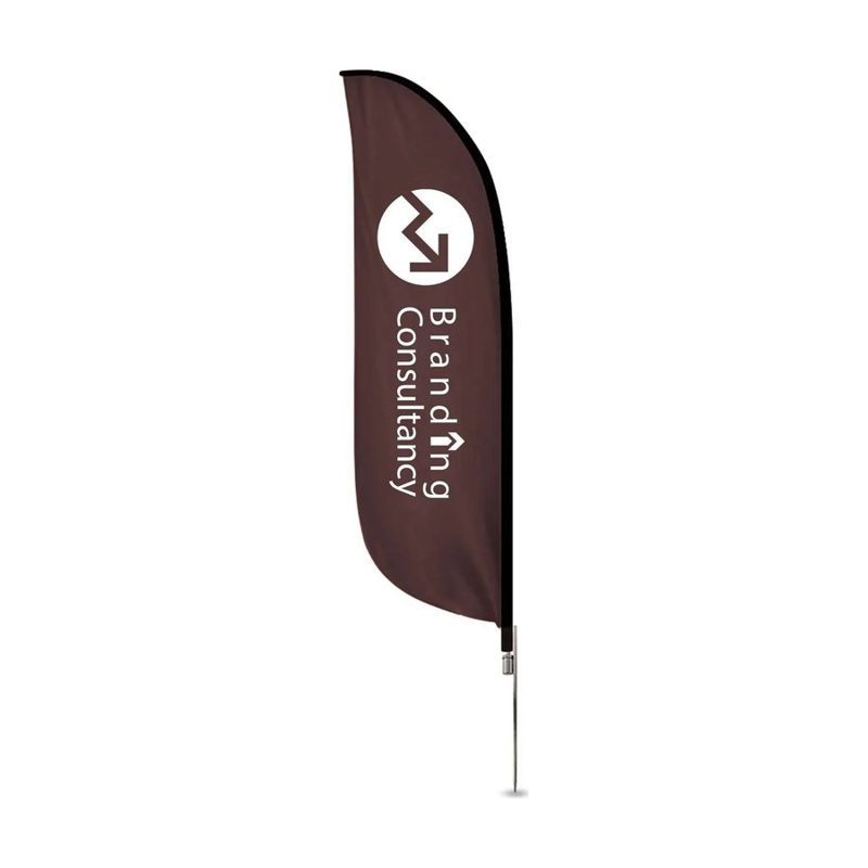 Single Sided Feather Flag with Cross Base 15.42 ft