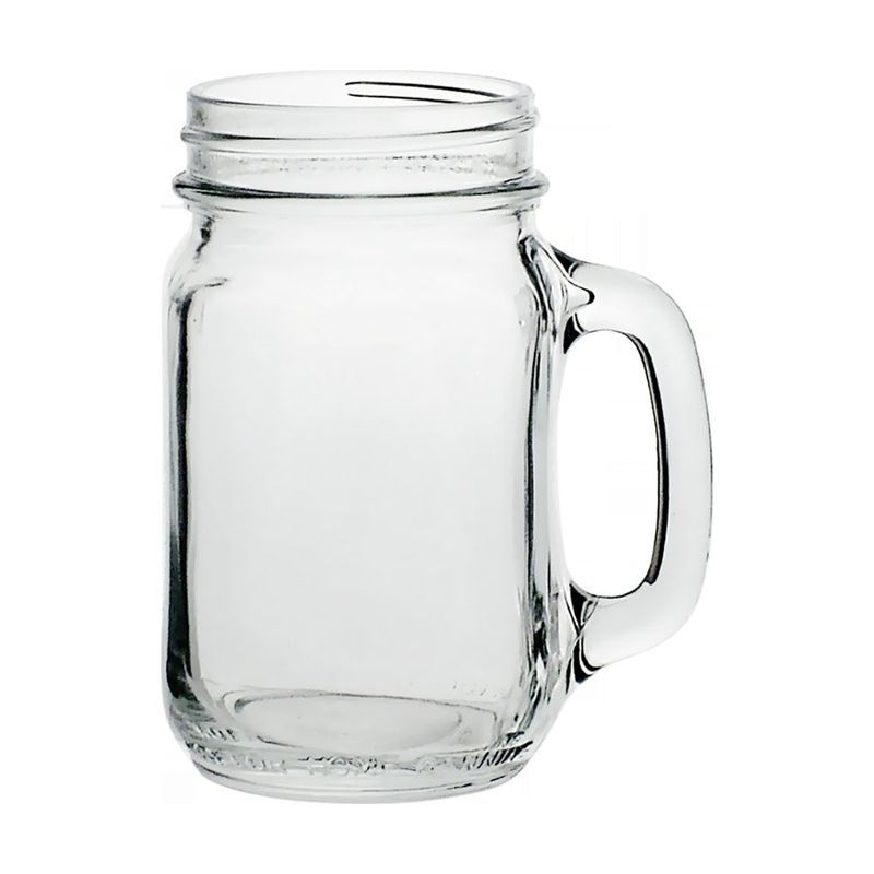 16 Oz Maplewood Libbey Mason Jar Mug with Handle