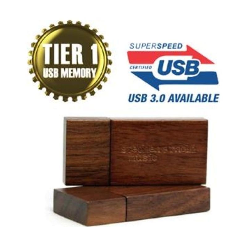 Rectangular Wooden USB Flash Drive with Magnetic Closure
