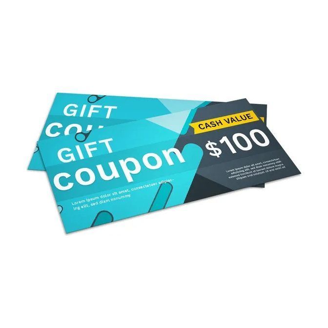 Gift Certificates 7" x 3"