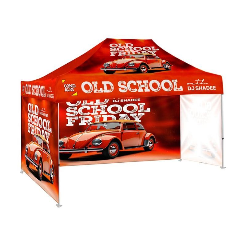 10 x 15 ft Canopy Tent with One Long and Two Side Full Walls