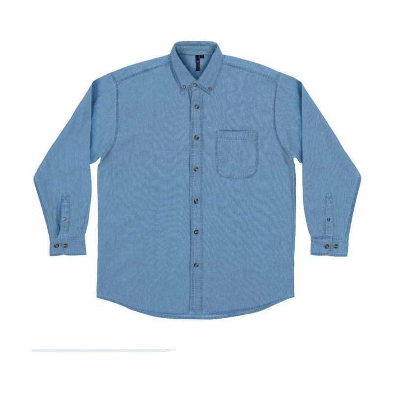 Men's Long Sleeve Cotton Denim Shirt