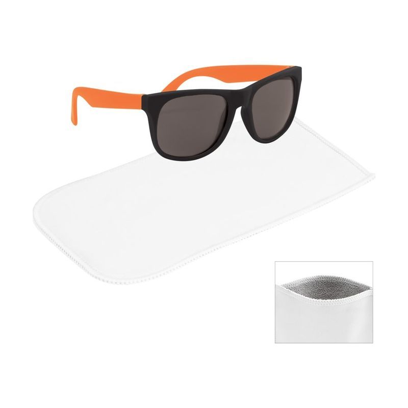 Rubberized Sunglasses With rPET Microfiber Pouch