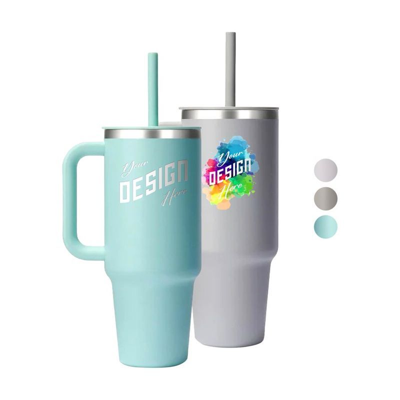 40 oz Hydro Flask Travel Tumbler with Handle and Straw