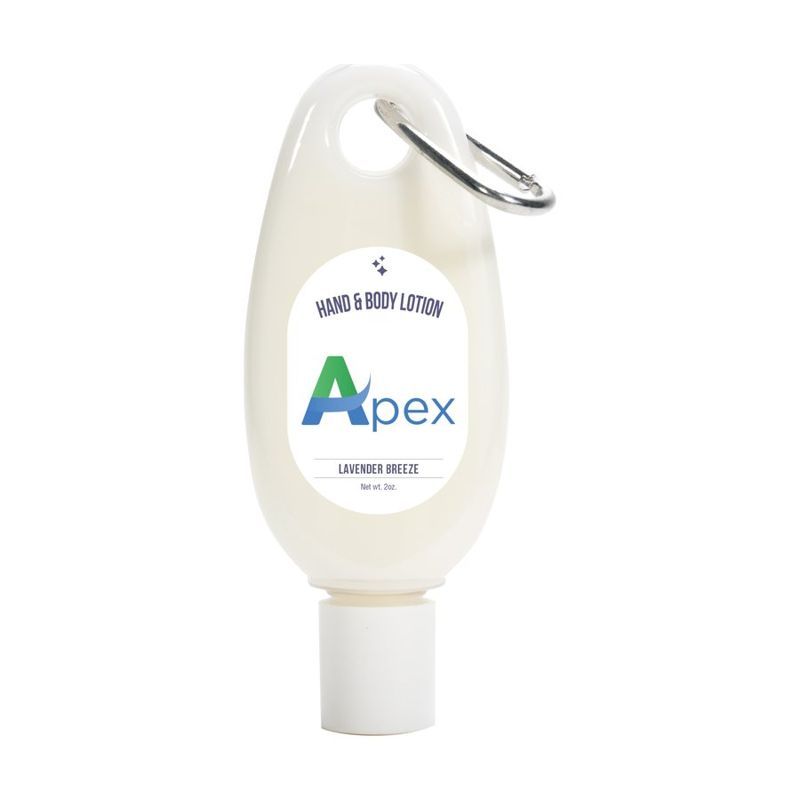 2 oz Hand and Body Lotion Tottle with Carabiner