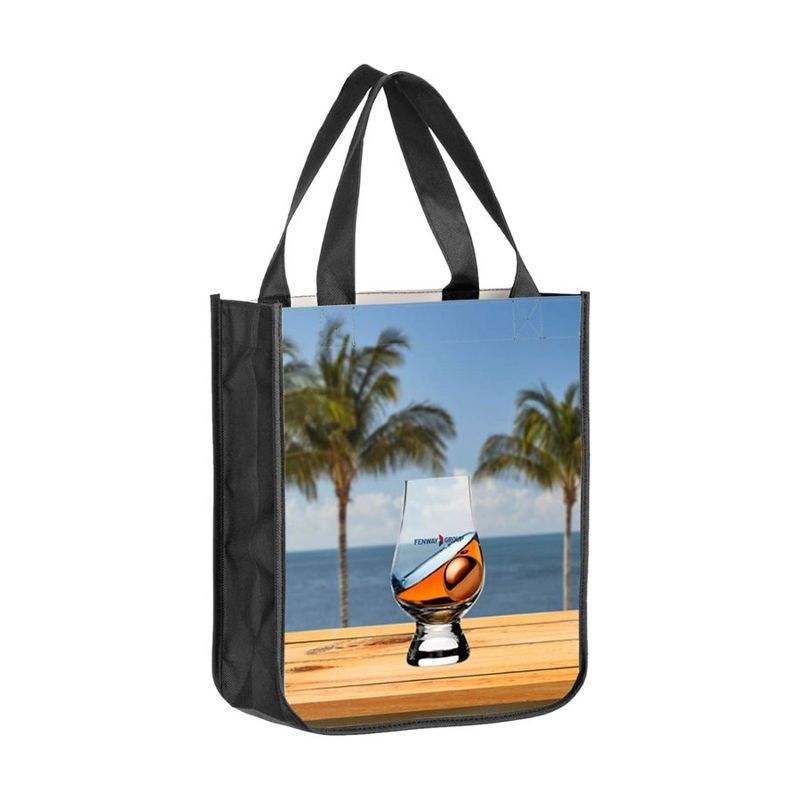 Sublimated Non-Woven Tote with Rounded Gusset