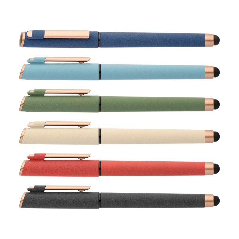 York Recycled Plastic Stylus Gel Pen, Bronze Trim