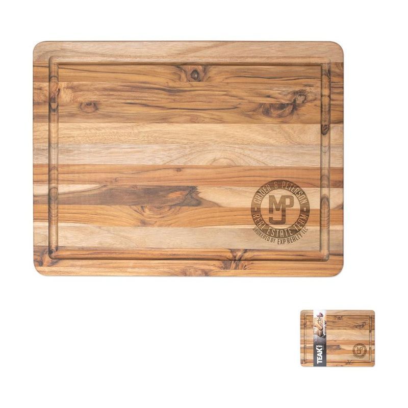 16" x 12" Teak Wood Cutting Board with Juice Groove