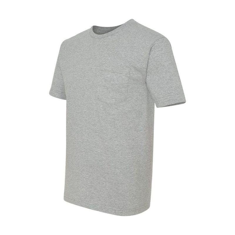 Bayside Unisex USA-Made Midweight Pocket T-Shirt