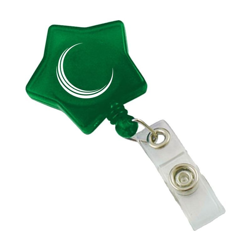 Star-Shaped Retractable Badge Reel with Belt Clip