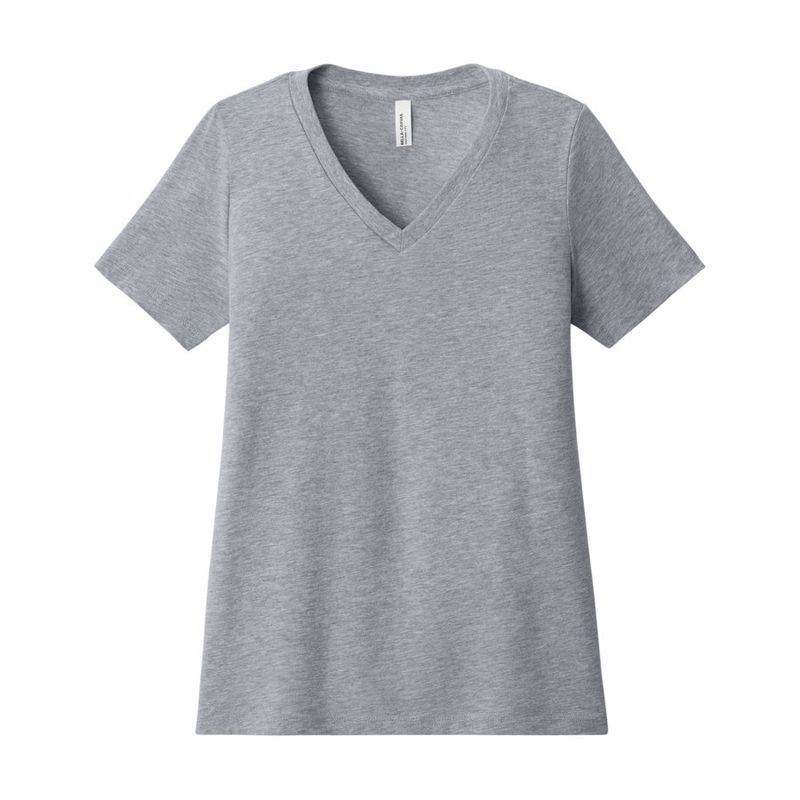 BELLA+CANVAS Women's Relaxed Heather CVC V-Neck Tee