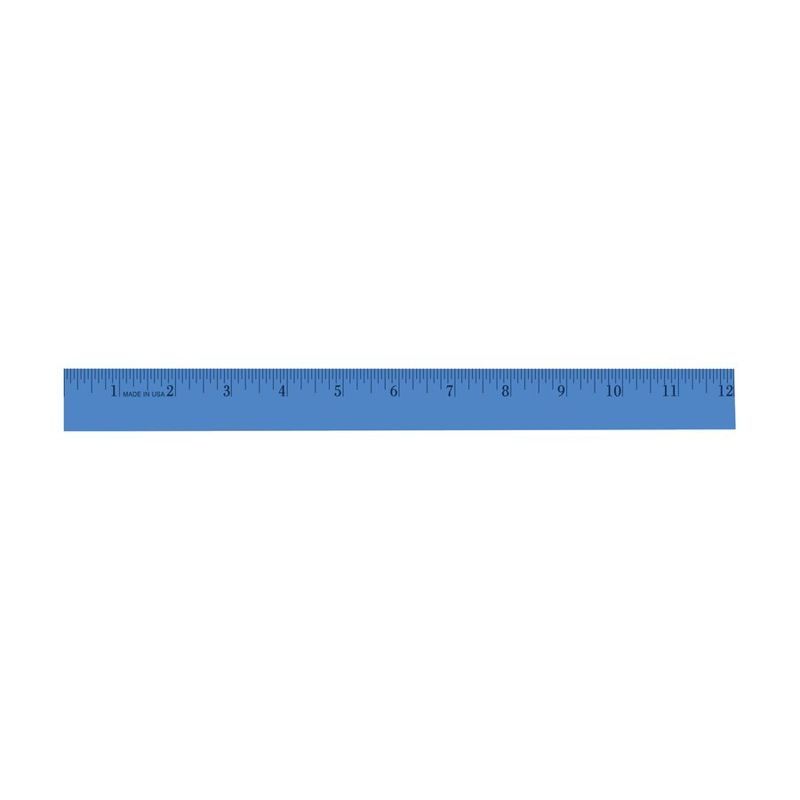 12 Inch Enamel Wood Ruler, English Scale