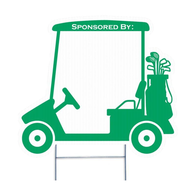 Golf Cart Yard Sign, Screen Printed