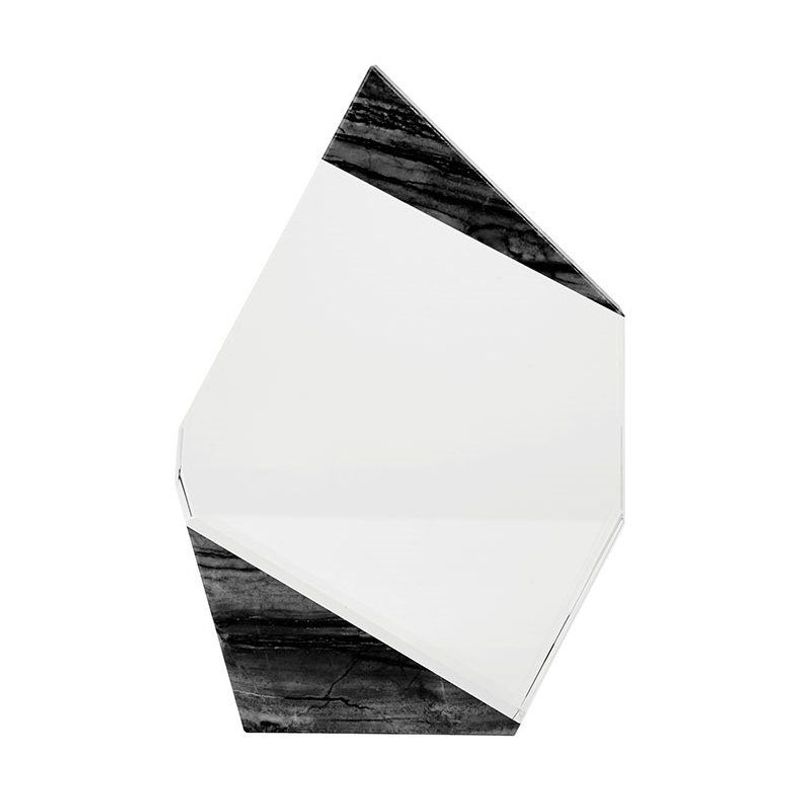 Aquila Crystal Polygon Award with Marble Trim