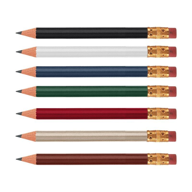 Round Golf Pencil with Eraser
